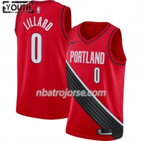 Barn Portland Trail Blazers Tröja Damian Lillard 0 2019-20 Nike Statement Edition Swingman